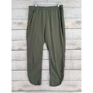 Marine Layer Side Hem Ankle Pants Womens XL Green Pull On 4 Pocket